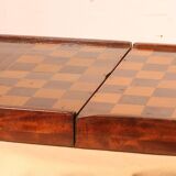 19th century games box in walnut and boxwood