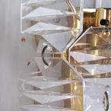 Crystal Wall Lamps set of 3 by J.T. Kalmar, 1960s
