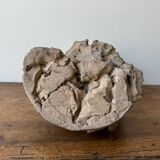 Plâtre d'atelier par Ch. Filleul enfant enlacé à une femme dénudée, XXe