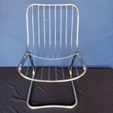 70s chrome metal chairs