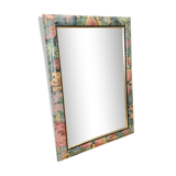Vintage floral mirror with gold vintage
