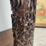 Carved wooden Balinese lamp base