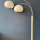 Space Age Dijkstra double arc white mushroom floor lamp