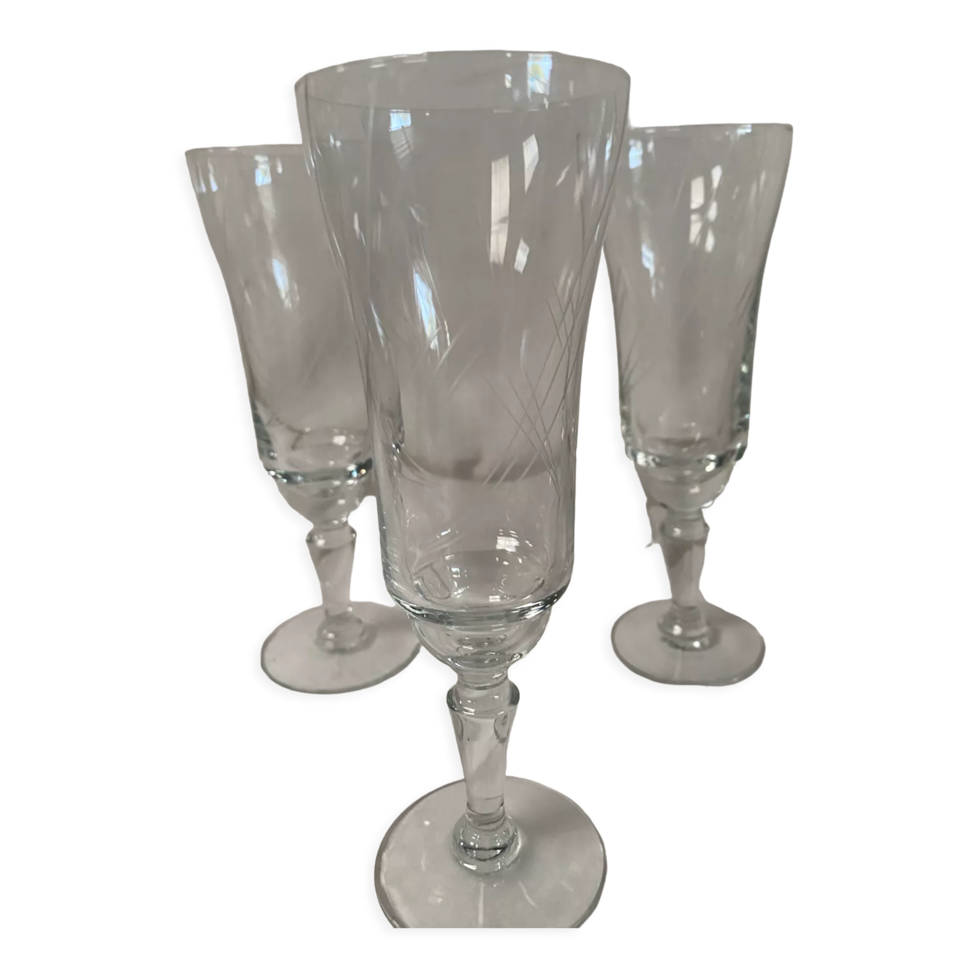 5 engraved antique flutes