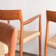 Chaises danoises en teck Mid-Century par Niels O. Møller # 77 & 57 Set de 8