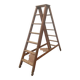 Double library ladder in solid fir 19th century