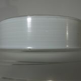Scandinavian Ceiling Light In Ribbed Glass /vintage