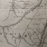 Large atlas map 1834 palestine & arabia petree by andriveau-goujon, history of the hebrews, plan