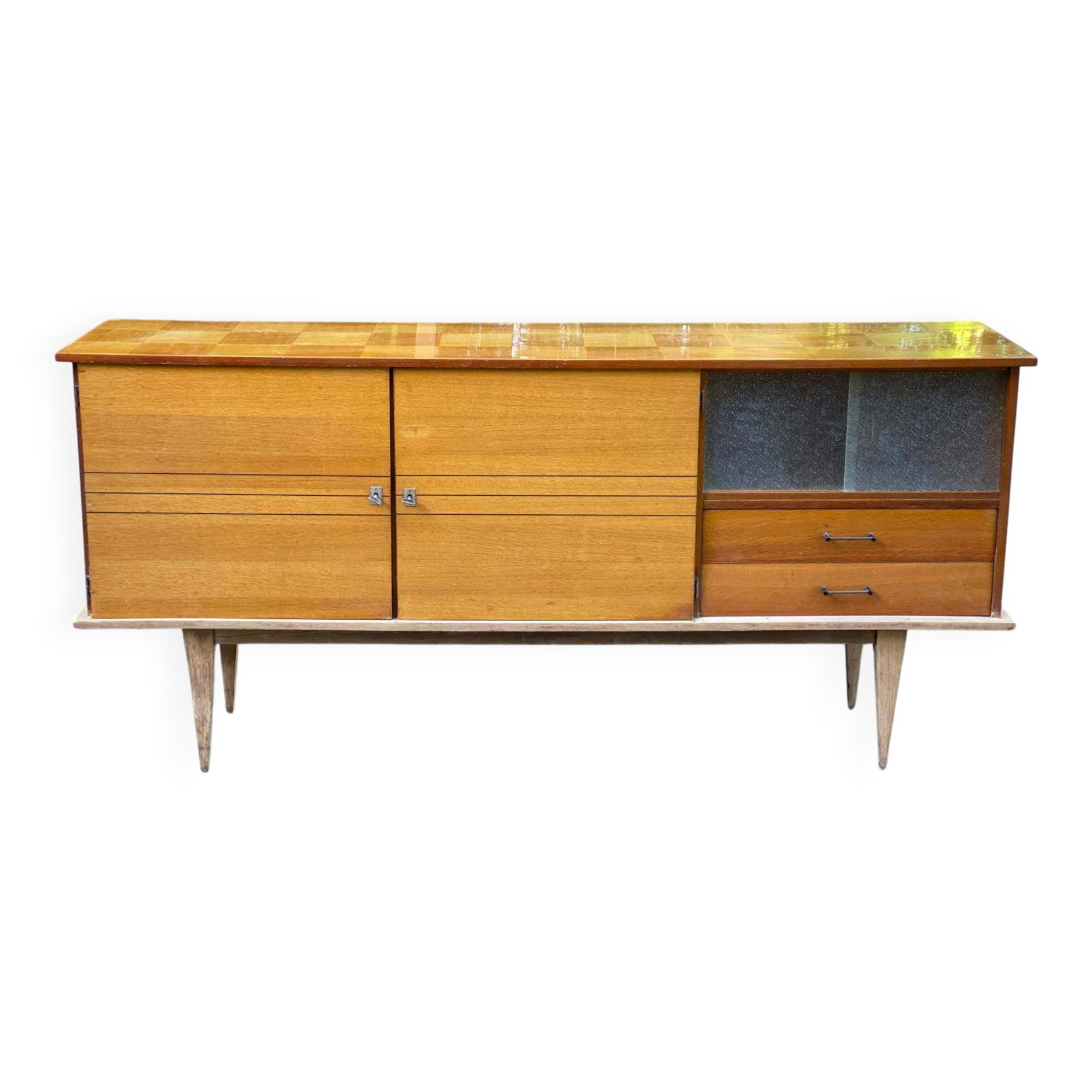 Scandinavian sideboard in solid wood and rosewood 200cm