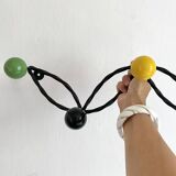 Wall-mounted coat rack with balls, Feraud style, 1960s