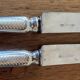 Service 12 couteaux de table argent guilloché Paris XIXe coffret