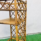 Desserte en rotin vintage