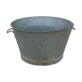 Bassine avec son trepieds en zinc ancienne