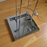 Modernist metal and glass floor lamp