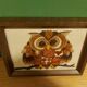 Tapestry decor of vintage owl 70'S, Sunset design