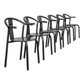 Rare set of 6 “Maxmo” postmodern dining chairs by Ikea, 1980s