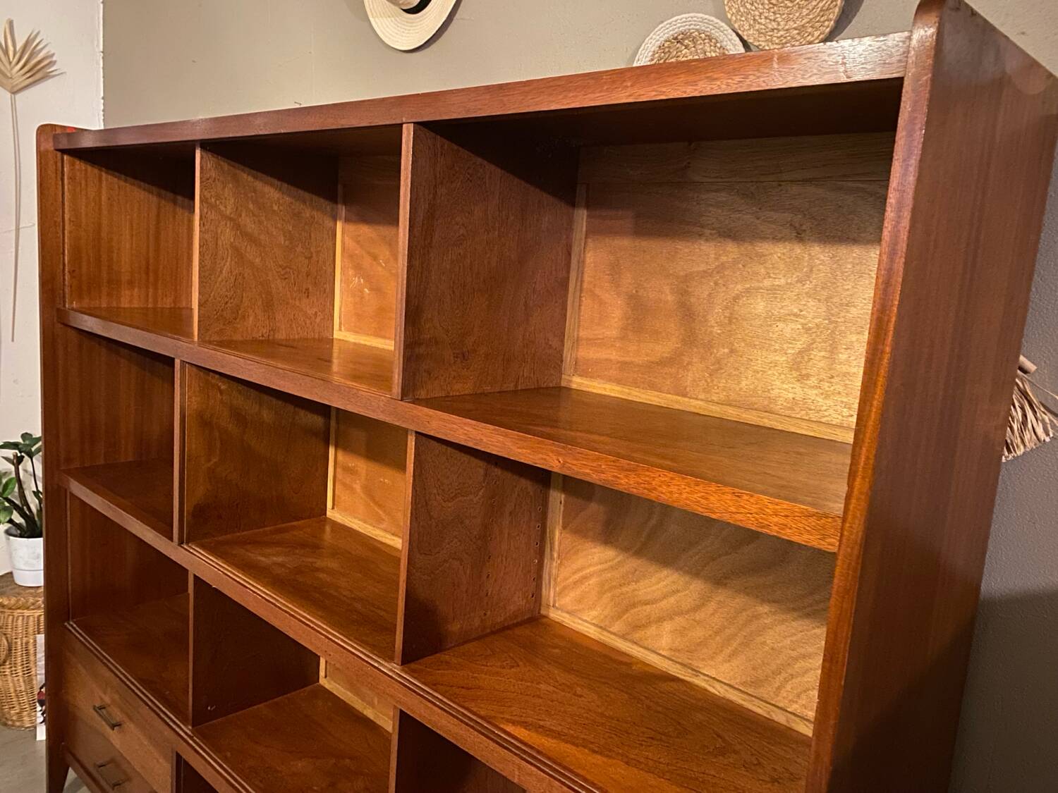 Vintage teak bookcase