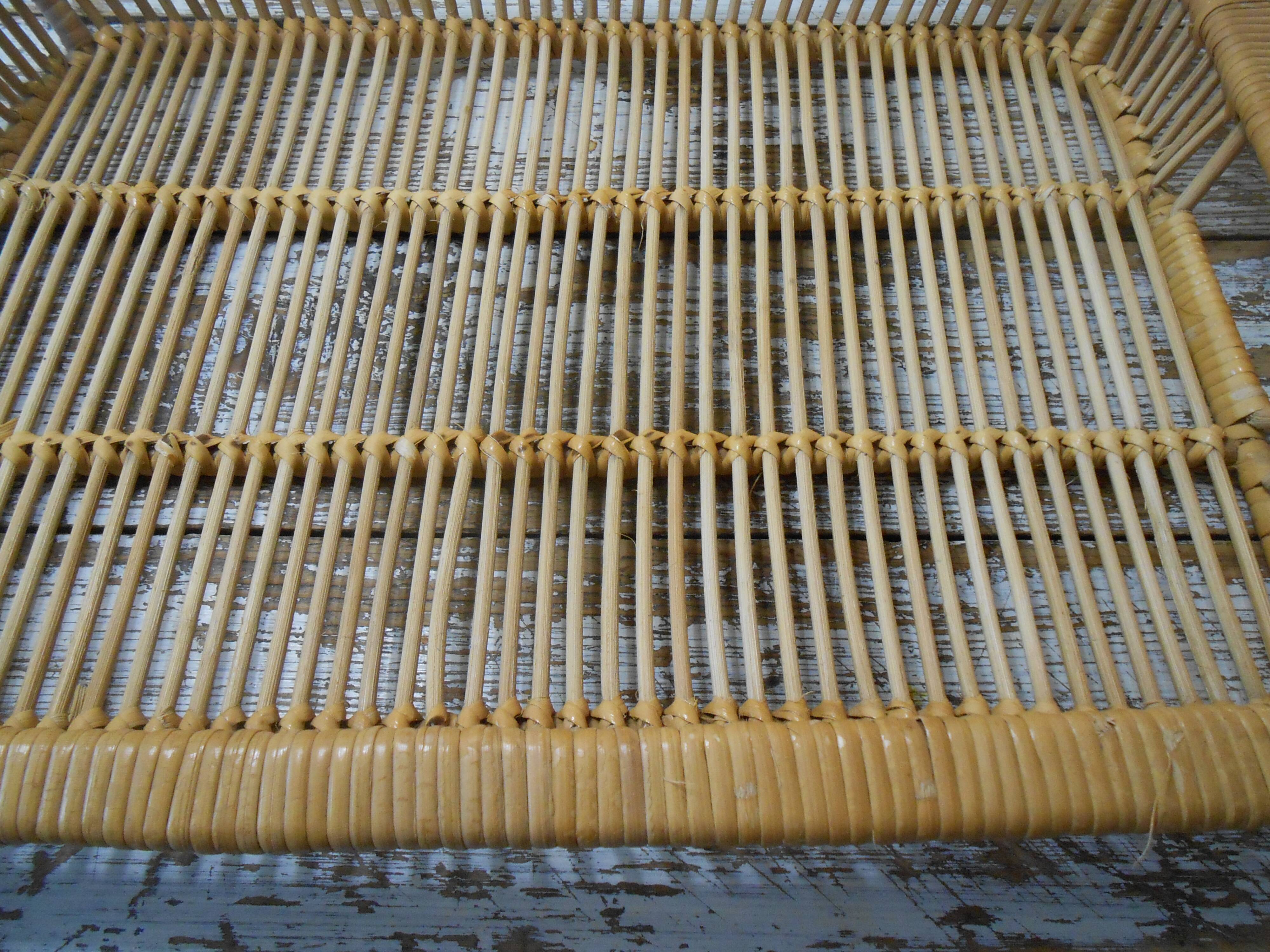 Vintage rattan tray