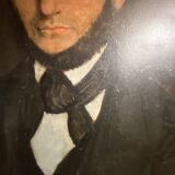 Tableau ancien, portrait de Louis Vallez (1807-1857) ,XIX siècle