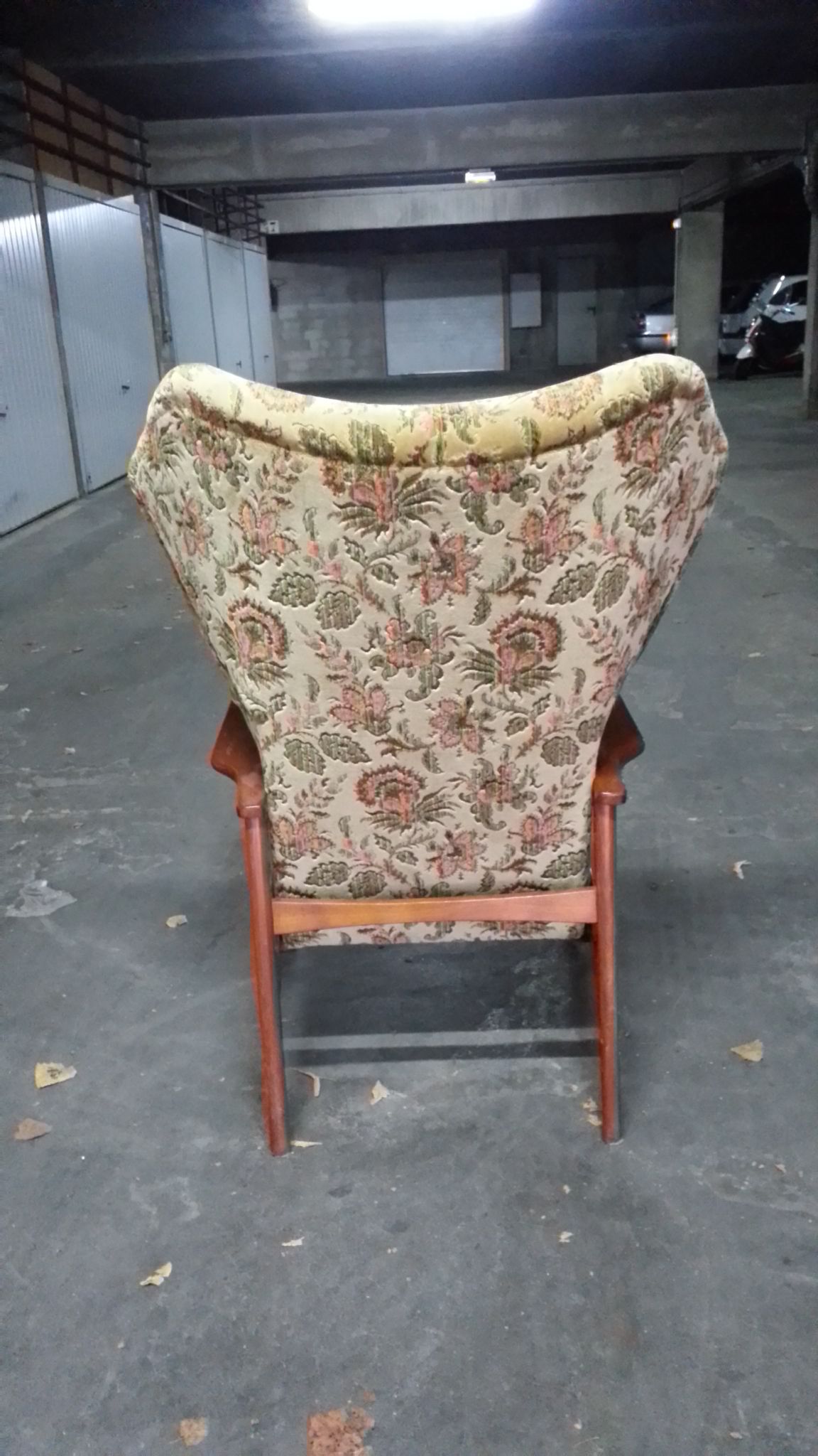 Chair wing chair flower Scandinavian styl Ib Kofod-Larsen for Carlo Gahrn