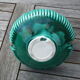 Empty basket vintage pocket in green ceramic and wicker