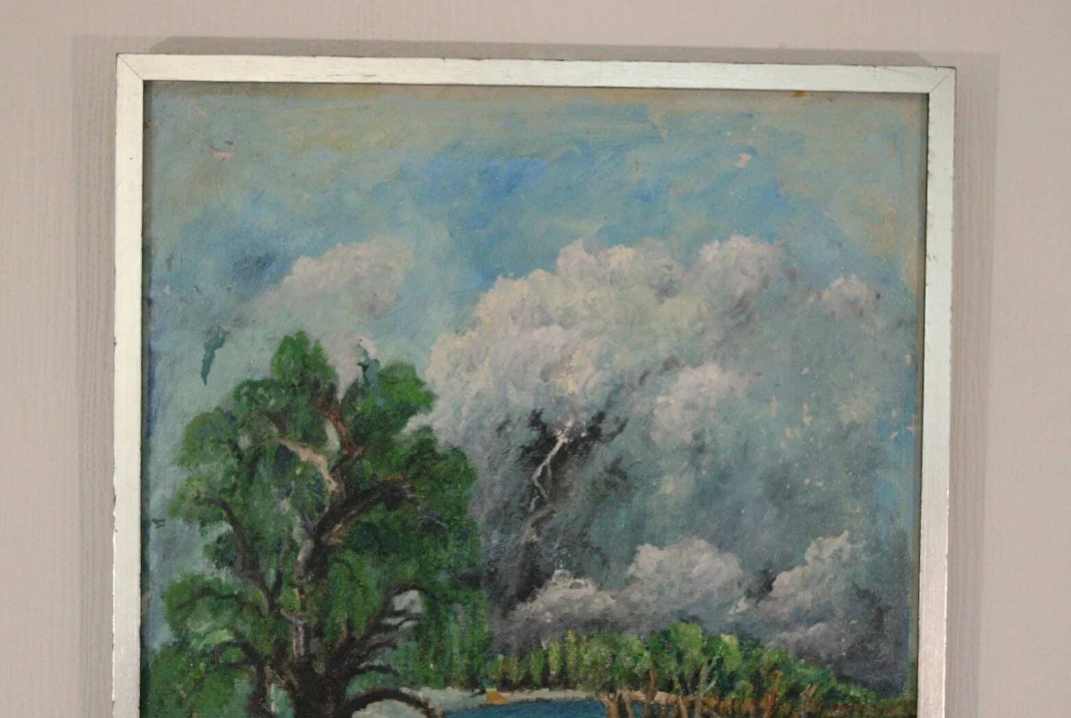 Original Mid Century Swedish Oil on Panel – “London” by Sven Jonsson