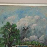 Original Mid Century Swedish Oil on Panel – “London” by Sven Jonsson