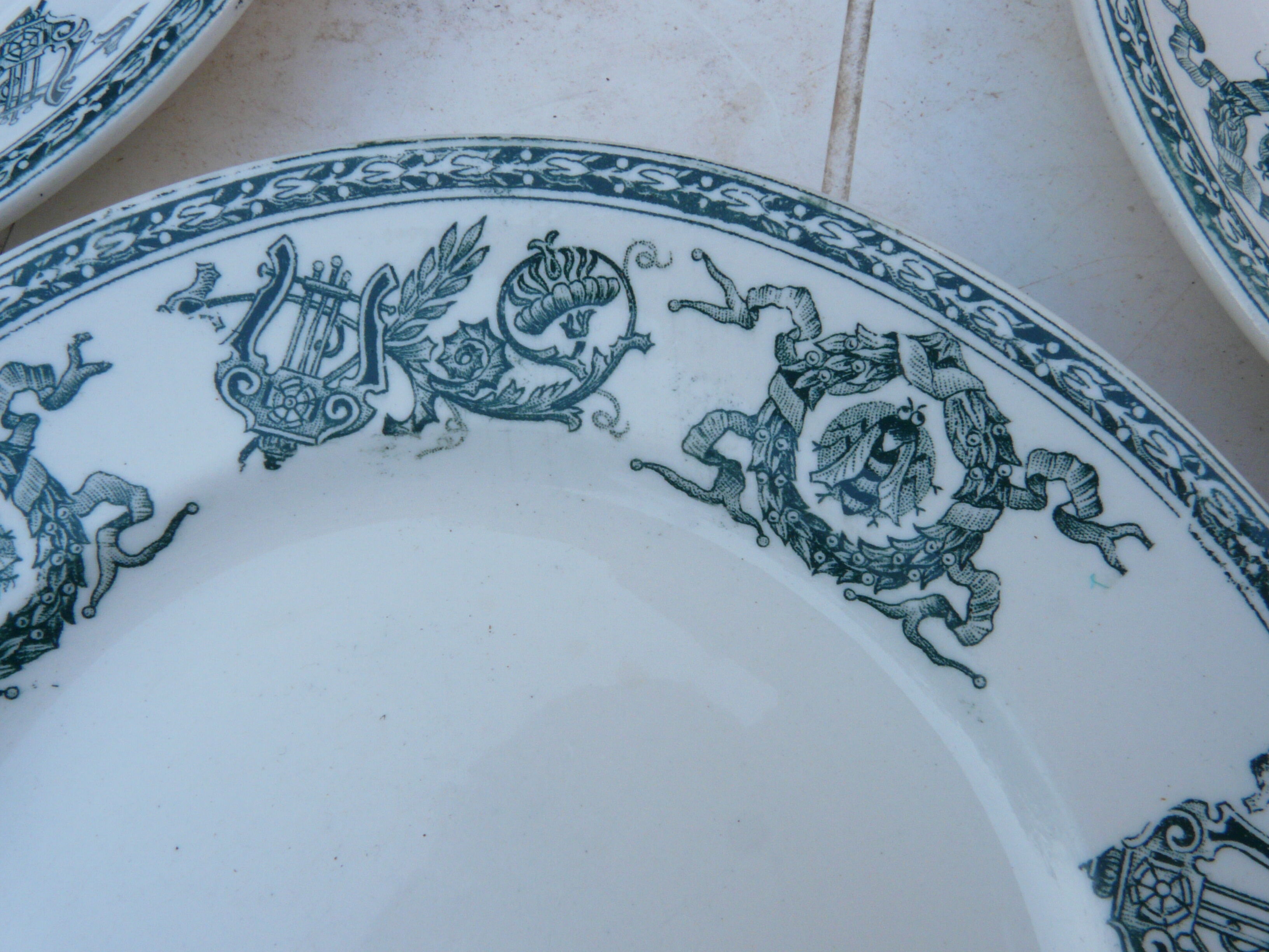 6 dessert plates Longwy model Talma late nineteenth