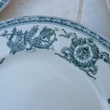 6 dessert plates Longwy model Talma late nineteenth