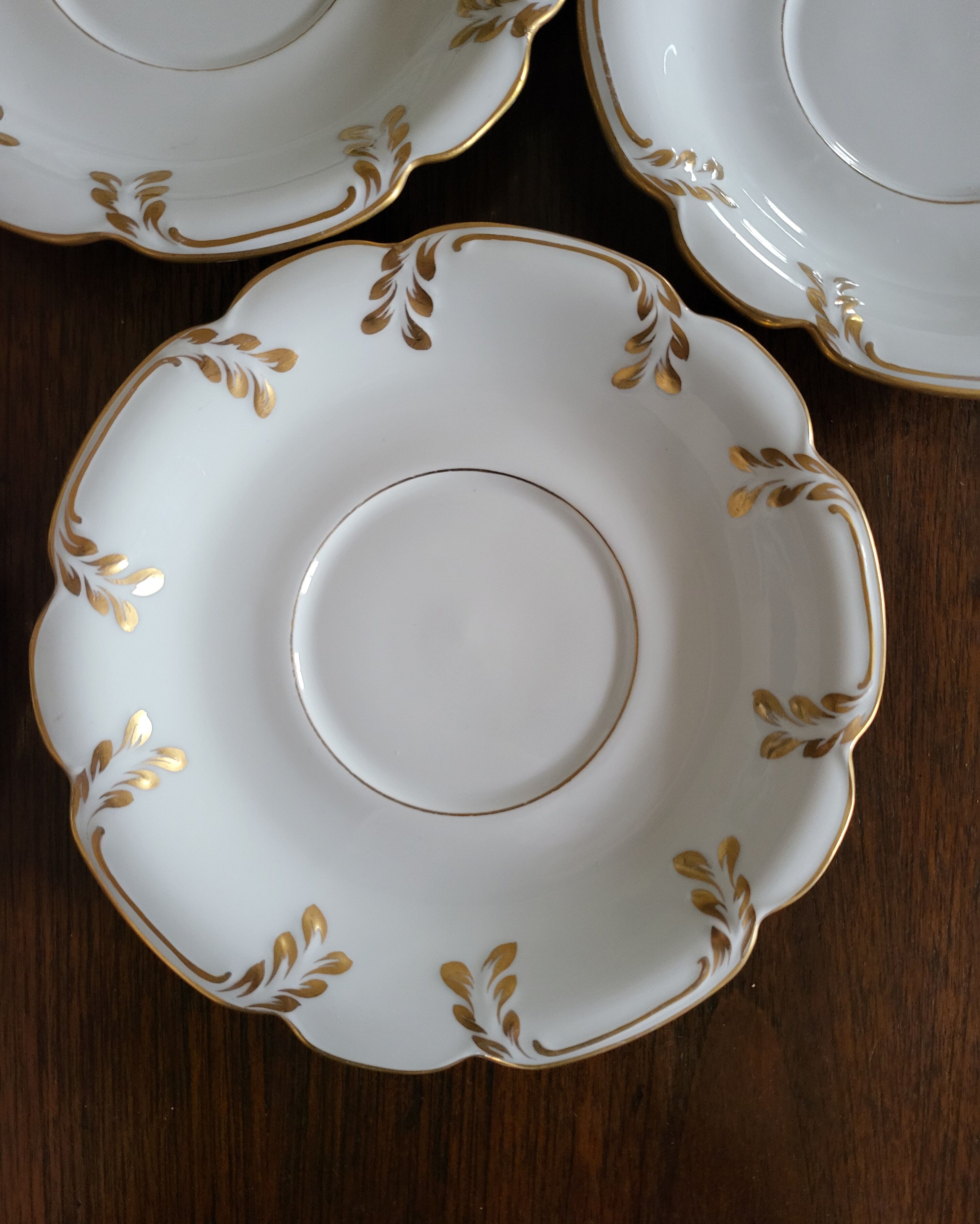4 Dessert Plates in Old Paris Porcelain