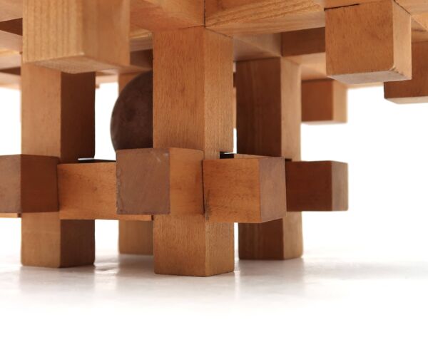 Sculpture, casse-tête japonais en bois de Sori Yanagi pour Kumiki, années 70