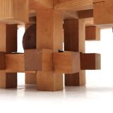 Japanese wooden puzzle sculpture by Sori Yanagi for Kumiki from the 1970s.