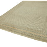 Handmade oriental contemporary 1980s 285 cm x 370 cm beige wool carpet