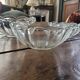 Trio of molded glass salad bowls – floral shape Ø 18/20/23 cm
