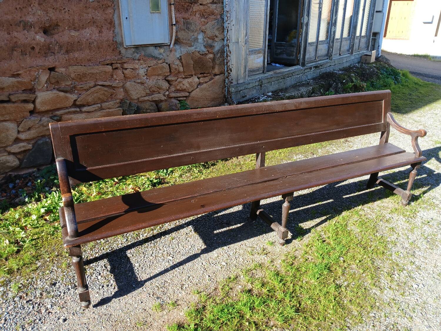 Pair of antique church pews