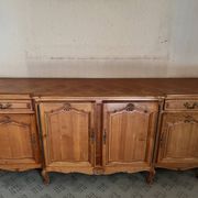 Grand buffet enfilade in Louis XV style in cherry wood – 240 cm