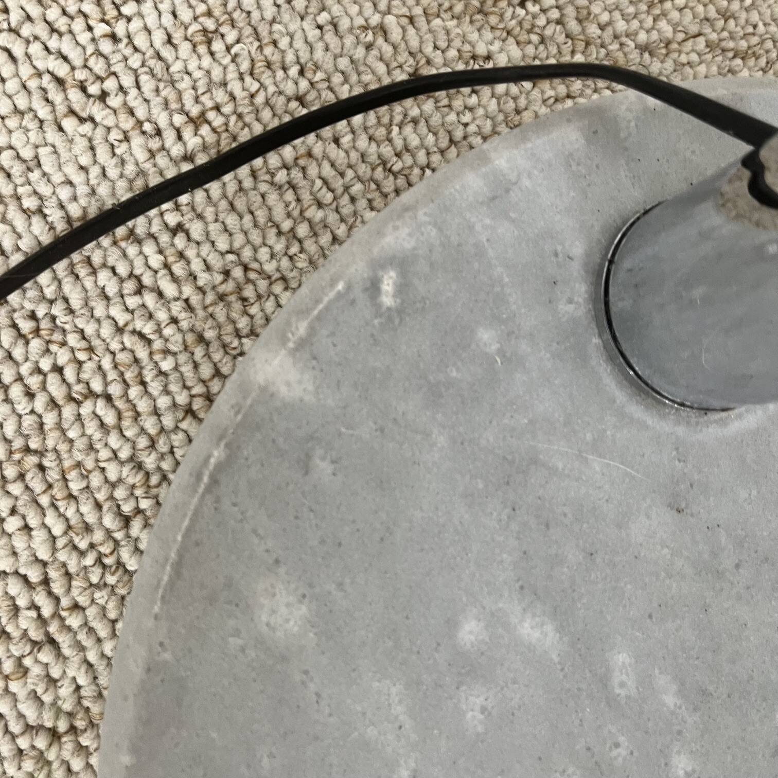 Arc floor lamp with wooden base and 5 lights Agemob MCM style