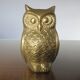 Owl, 70s golden brass owl