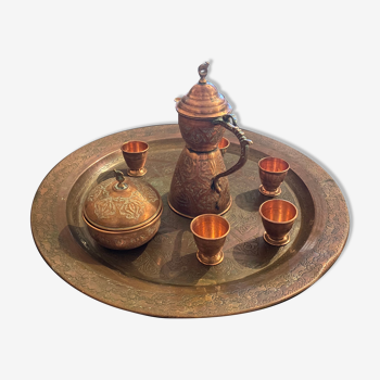 Copper oriental tea set