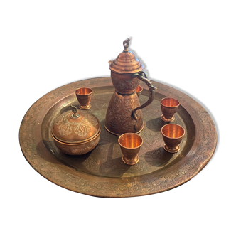 Copper oriental tea set