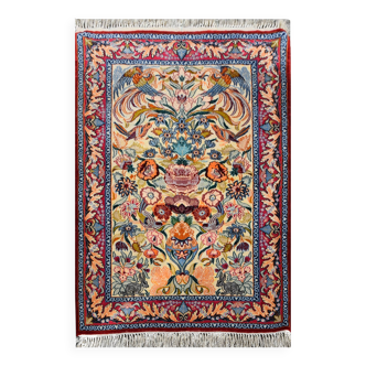 Tapis d'Orient Iran Ispahan 0.74X 1.08 M - Laine Et Soie