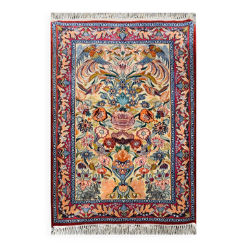 Oriental Rug Iran Isfahan 0.74X 1.08 M - Wool and Silk