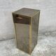 Wooden pedestal / corner column in chrome plated multi-sided mirror