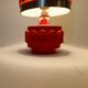 Vintage orange glass lamp signed Robert de Schuytener, 1970.