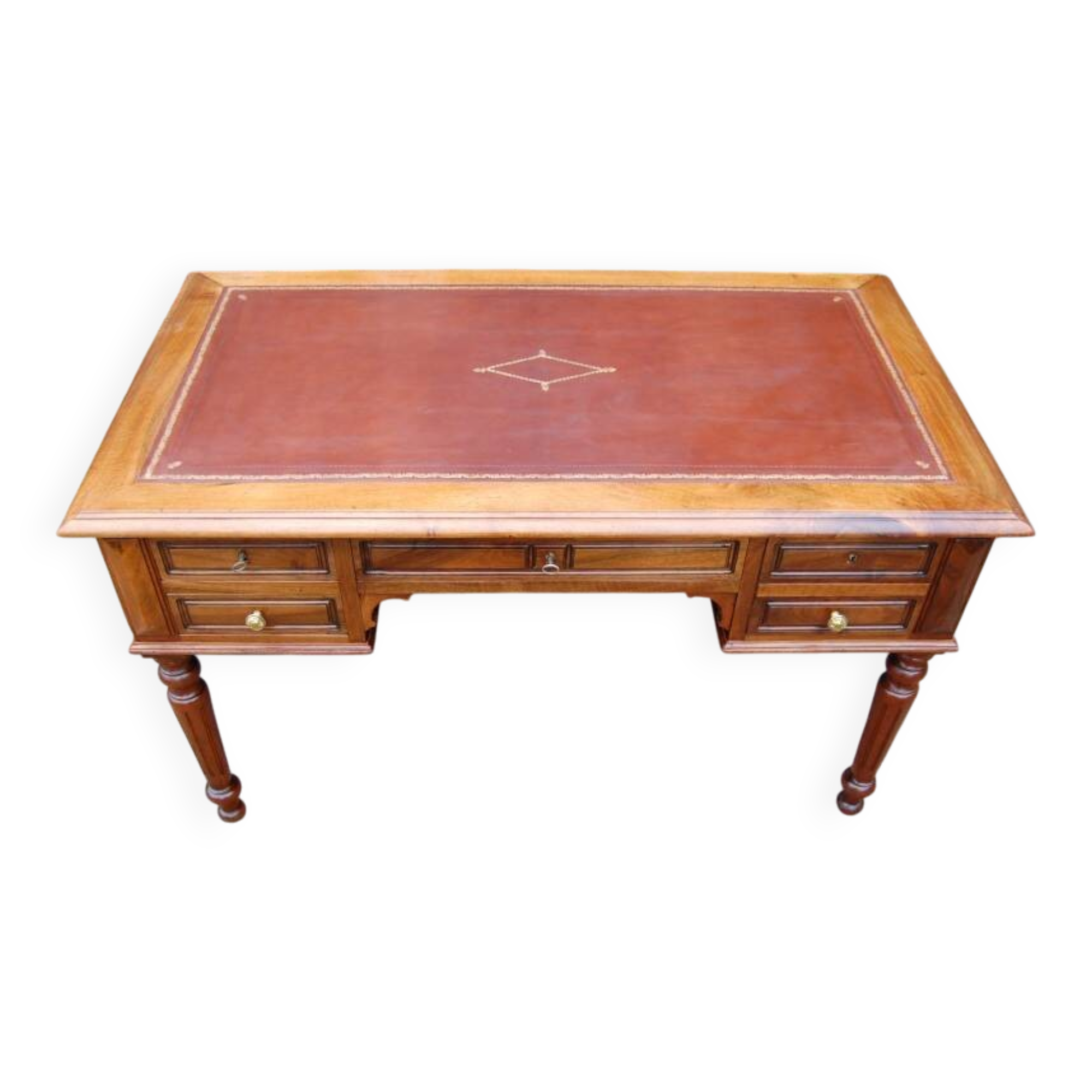 19th-century Louis Philippe walnut desk.