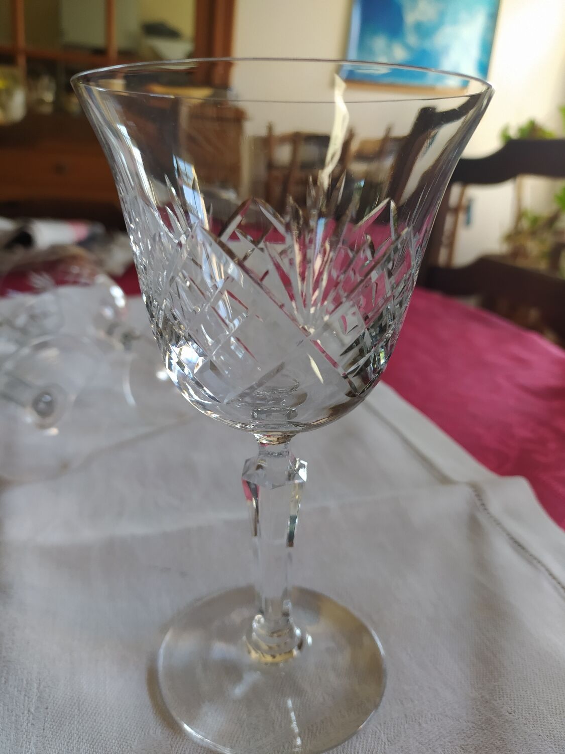Verres à eau de la cristallerie de Bayel