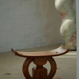 Ashanti stool from West Africa, carved from hardwood, 20th century.