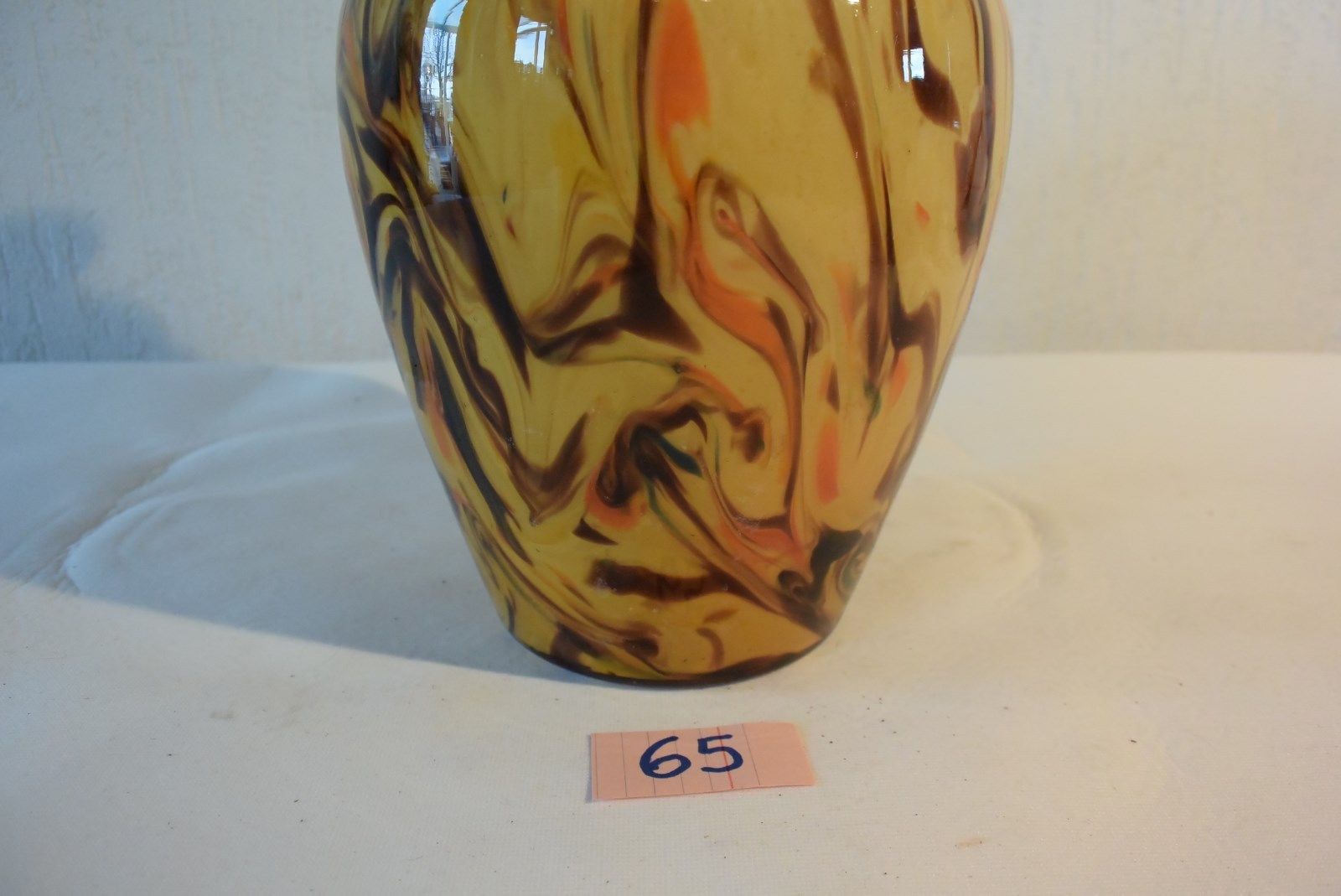 Blown and cast glass vase