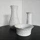 Set of 3 biscuit porcelain vases mid-century Manfred Frey Kaiser