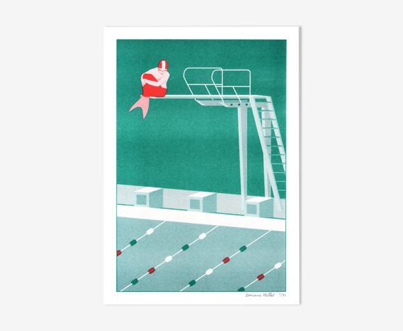 Risographie A4 , La Petite Sirène , édition limitée